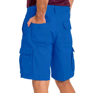 Venta caliente Ice Blue Cotton Cargo Shorts Regular-Fit Relaxed Designed Casual Summer Cargo Shorts para hombres - Product Image 5