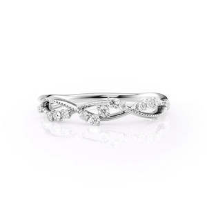 Anillo de Compromiso Tishya con Diamante Moissanite, Plata 925, Chapado en Oro, Corte Redondo, Estilo Art Deco, Elegante y Vintage para Mujer - Product Image 2