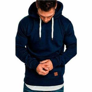 Sudadera con Capucha Personalizada para Hombre, Estilo Urbano, Informal, Holgada, con Bolsillo, de Poliéster/Algodón, Impermeable, Transpirable, Forrada de Felpa - Product Image 4