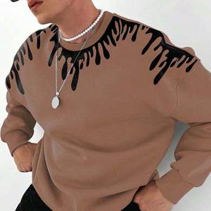 100% coton hommes sweats brodés à manches longues col rond Streetwear Basics OEM prix de gros pour les sweats à capuche de la saison d'hiver - Product Image 3