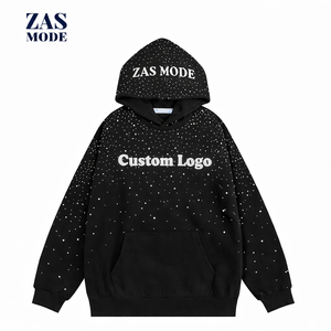 เสื้อฮู้ดประดับเพชรแบบใหม่สำหรับผู้หญิง เสื้อสเวตเชิ้ตมีฮู้ดประดับเพชร แฟชั่นหรูหรา สไตล์ลำลอง สตรีทแวร์ เสื้อฮู้ดแบบสวม Unisex - Product Image 1