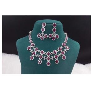 Combo de collar y aretes de joyería de piedra AD para mujer de venta de exportación para bodas y fiestas disponibles para la venta desde India - Product Image 1