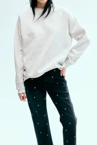 Sudadera de Forro Polar Grueso y Cálido para Mujer, Mezcla de Algodón Pesado, Estilo Urbano Holgado, Colores y Tallas Personalizadas, Directo de Fábrica - Product Image 5