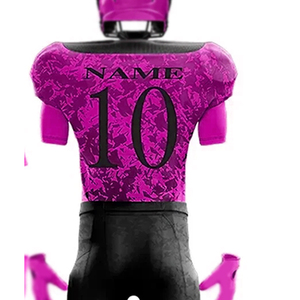 Meilleur design Produit de la plus haute qualité Ensemble d'uniformes de football pour hommes Hauts de football américain Maillot de football américain - Product Image 6