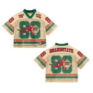 Nuevo diseño personalizado camiseta de fútbol sublimación bordado tendencia calle Boxy Crop camisetas de fútbol hombres camisetas de fútbol para ropa deportiva - Product Image 5