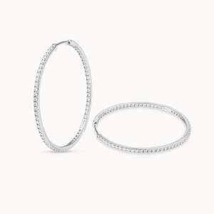Boucles d'oreilles Cleo Big en or 14 carats avec diamants de laboratoire - Product Image 1
