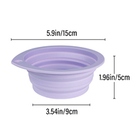 C4P Bols pliables écologiques pour animaux de compagnie, en silicone de qualité alimentaire, portables pour l'extérieur, pour petits animaux