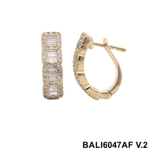 Pendientes de aro HASTMILAP de lujo para mujer, oro amarillo de 14 quilates, diamante natural, chapado en rodio, corte redondo de 1,15 quilates con elegante bolsa de regalo - Product Image 6