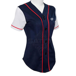 Concevez vos propres uniformes de softball respirants 100% polyester Couleurs et tailles personnalisées Vêtements d'équipe - Product Image 2