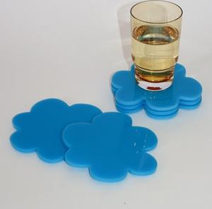 Posavasos cuadrado de resina de colores hechos a mano, diseño moderno de doble tono, posavasos de resina transparente hecho a mano de lujo, Bar en casa - Product Image 4