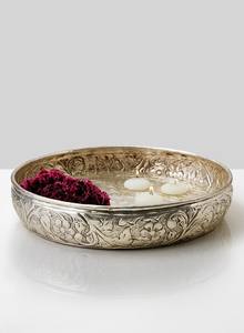 Bol urli design paon doré avec détails élégants pour bougies flottantes Urli traditionnel en métal pour décoration intérieure et table - Product Image 2