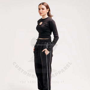 Camiseta Corta de Mujer al por Mayor, Ecológica, Linda, Vintage, Personalizada, con Corte de Corazón, Ajustada, de Manga Corta, Suave, con Botones y Diamantes - Product Image 3