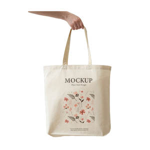 Conception personnalisée réutilisable de haute qualité taille moyenne toile de coton imprimé sacs fourre-tout pour la promotion de fournisseur indien - Product Image 1