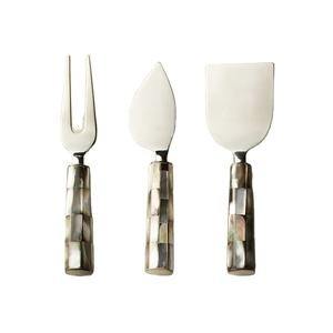 Ensemble unique de couteaux à fromage en acier inoxydable avec manche en bois doré Ensemble de service à fromage de qualité supérieure - Product Image 3