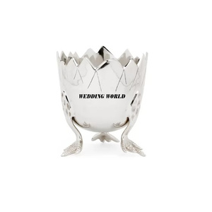 Tazón de Chocolate Plateado en Níquel, Forma Redonda, Diseño de Lujo, Nuevo Tazón de Metal para Dulces, Superventas - Product Image 1