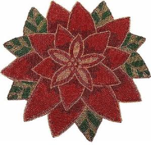 New Traditional Designed With White in Polyester Bead <b>Placemat</b> <b>Christmas</b> Indoor Decorative Mat Dining Table for Home Hotel - Product Image 6