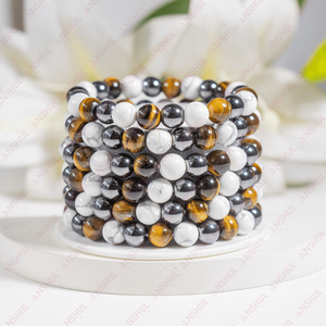 Natural Beaded Gemini Zodiac 8mm Crystals <b>Bracelet</b> Tibetan Buddhism Religious Healing Gemstone <b>Bracelet</b> For Meditation Jewelry - Product Image 1