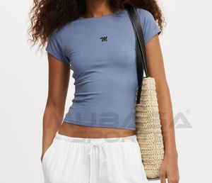 Hot Design Women's Short Sleeve Summer T-Shirt XL Customized Logo Printed Anti-Pilling <b>Terry</b> Cotton O-Neck Blank Plain T-Shirt - Product Image 4