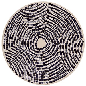 Alfombra de lana con mechones a mano personalizada alfombra abstracta redonda geométrica moderna alfombra hecha a mano de diseñador para sala de estar dormitorio hogar - Product Image 1