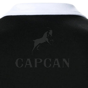 Polos con cremallera para hombre, camisetas de polo de punto acanalado de manga corta, camisetas de golf informales de nueva moda con tamaño personalizado - Product Image 5