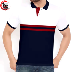 Chemises polo Slim Fit personnalisées pour hommes Chemise de golf 100% coton avec tissu tendance à motif solide Marque privée Toile premium - Product Image 1