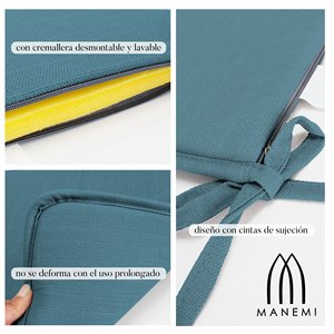 ชุดหมอนอิงลายไม้ไผ่ตกแต่ง12ชิ้นขนาด40x40x2ซม. สำหรับห้องรับประทานอาหารโซฟาและปลอกหมอนอิงเก้าอี้ - Product Image 3