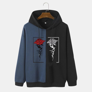 Sweat-shirts en molleton 100% coton pour hommes, très vendus, couleur unie, chaud pour l'hiver, avec capuche brodée, coupe-vent, respirant - Product Image 1