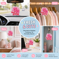 Lot de 100 désodorisants de voiture personnalisés en carton, non toxiques, aux senteurs naturelles de rose, noix de coco, pomme et jasmin, longue durée