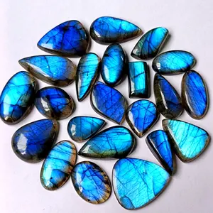 ब्लू Labradorite ढीला रत्न थोक नीले Labradorite Cabochon ढीला नीले Labradorite कण रत्न गहने बनाने के लिए