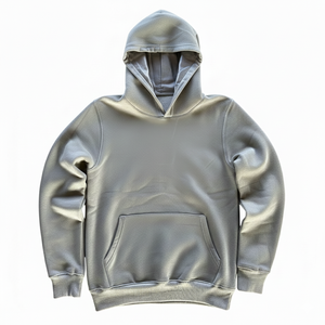 Sweat à capuche oversize en polaire d'hiver de qualité supérieure pour homme, streetwear, lavage à l'acide personnalisé, vintage, broderie délavée, logo privé - Product Image 3