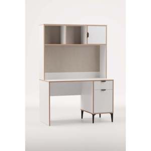 Sarmobi Eco-Friendly Adjustable Wooden Home Office <b>Desk</b> with Integrated Bookshelf Modern <b>Study</b> Table for Students Computer <b>Desk</b> - Product Image 6