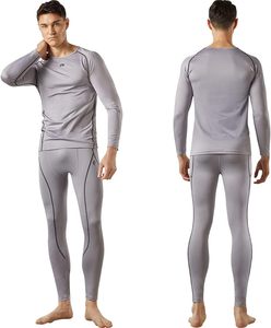 ลองจอนแบบยาวสำหรับผู้ชายเซ็ตชุดลองจอห์นเก็บอุณหภูมิพร้อม92% บุผ้าโพลีเอสเตอร์8% โพลียูรีเทน - Product Image 1