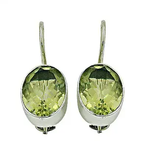 Pendientes de Plata 925 con Peridoto para Mujer, Chapados en Oro Rosa y Platino, Ideales para Bodas y Fiestas, con Piedras Preciosas, Regalo Perfecto - Product Image 3