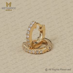 ต่างหูห่วงมินิมอลทองคำแท้ 14k ประดับเพชรแท้ งานแฮนด์เมด เครื่องประดับคุณภาพ ขายส่ง - Product Image 5