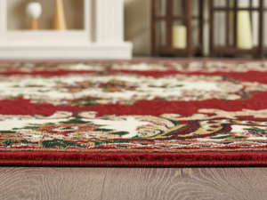 Alfombra turca de lujo hecha a máquina, de polipropileno BCF, color rojo intenso, premium, para sala de estar, del fabricante de Gaziantep. - Product Image 4