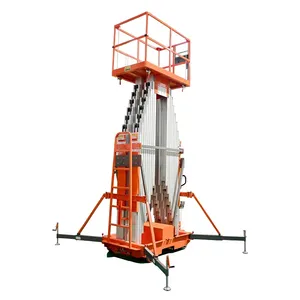 NEW ARRIVAL Top quality 18m Mobile Hydraulic Electrical Four <strong>Mast</strong> Lift Platform Aluminum Alloy Man Aerial Work Lifter