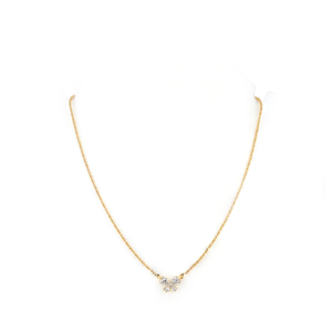 สร้อยคอจี้รูปผีเสื้อเพชรเพาะเลี้ยง 0.95 กะรัต ทองคำแท้ 14K สำหรับผู้หญิง เครื่องประดับหรูหรา รับรองโดย IGI - Product Image 1