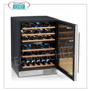 Vinoteca Eléctrica Refrigerada de Doble Temperatura, Capacidad para 51 Botellas, 1 Puerta de Vidrio, Acero Inoxidable, Opciones Integradas y Independientes - Product Image 1