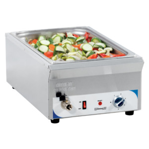 GN 1/1-100 mm Double Boiler Bain-Marie with <b>Drain</b> Tap - Product Image 1