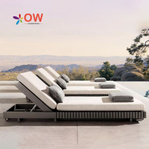 كراسي الاستلقاء تحت الشمس الفاخرة في الفنادق ، كراسي الاستلقاء تحت الشمس على الطراز المعاصر للشرفة ، كرسي الاستراحة في الهواء الطلق ، أثاث الحدائق - Product Image 1