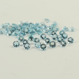 TOP 2,50 MM Aguamarina Piedra preciosa de corte redondo-Gemas calibradas de Aguamarina natural para joyería - Product Image 1