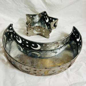 Moon and Star Shaped Metal <b>Decorative</b> Trays | <b>Gold</b> & <b>Rose</b> <b>Gold</b> Ramadan Eid Serving Tray Set | Modern Metal Home <b>Decor</b> Gift - Product Image 6