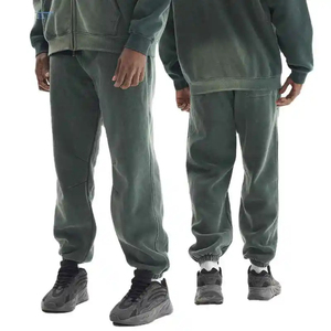 Vente en gros de sweats à capuche pour hommes avec logo personnalisé et double fermeture éclair délavés à l'acide éponge française surdimensionnée 100% coton vêtements d'hiver nouveau style - Product Image 2