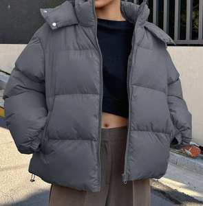 Chaqueta acolchada de estilo informal impermeable logotipo personalizado transpirable largo cálido chaqueta Bomber - Product Image 6