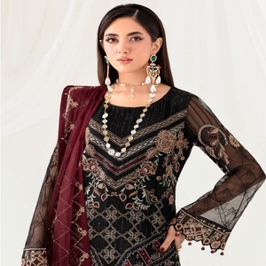 Ramsha rangoon 10ชุดเดรสผ้าชิฟฟ่อน3ชิ้นสำหรับสาวๆชาลวาร์คามเมซ - Product Image 4