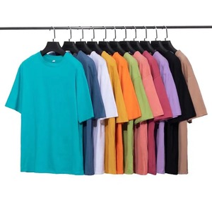 T-shirt promotionnel 100 % coton lavé, vêtement de sport décontracté pour homme, col rond, manches courtes, respirant, motif uni – Meilleures ventes - Product Image 5