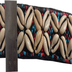 Coquille de coton perlé ceinture pour femmes mode noir sac blanc Western OEM Logo Style boucle tissu emballage pièces couleur royaume-uni - Product Image 3