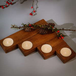 Wooden Nut Tea Light <b>Holder</b> Set for Home Decoration Elegant and Eco-Friendly <b>Tealight</b> Candle <b>Holders</b> - Product Image 2