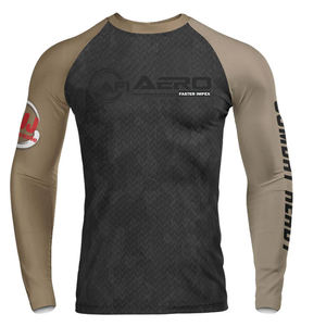 Unisex Nylon Rash Guard for Adults Full <b>Sleeve</b> with <b>Long</b> Back Custom Logo <b>Compression</b> BJJ Sportswear Sublimated Quality - Product Image 1