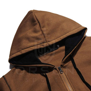 Sudaderas con capucha con cremallera informal para hombre de último diseño 100% algodón patrón sólido ropa de invierno al aire libre para adultos cuello con capucha - Product Image 5